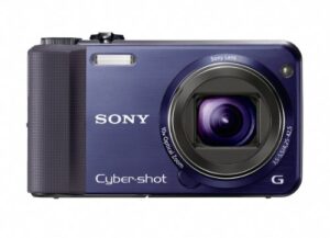 sony cyber-shot dsc-hx7v 16.2 mp exmor r cmos digital still camera with 10x wide-angle optical zoom g lens, 3d sweep panorama, and full 1080/60i hd video (blue)