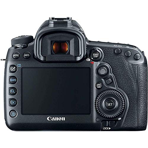 Canon EOS 5D Mark IV DSLR Camera (Body Only) (1483C002) + 64GB Memory Card + Case + Corel Photo Software + 2 x LPE6 Battery + External Charger + Card Reader + LED Light + HDMI Cable + More (Renewed)