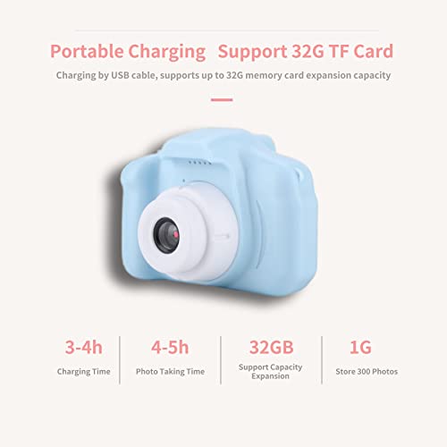 Kids Video Camera Toy, 2.0inch IPS Color Screen Digital Video Cameras for Toddler Support 32GB SD Card, Christmas Birthday Children's Day Gift for Boys and Girls Kids Toys Camera