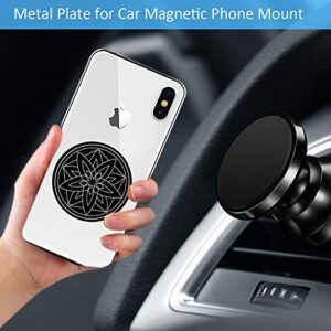 GLAREE Mount Metal Plate 5 Pack, Universal Metal Disc Replacement with Strong Adhesive for Magnetic Cell Phone Car Mount GPS Holder 5 Round