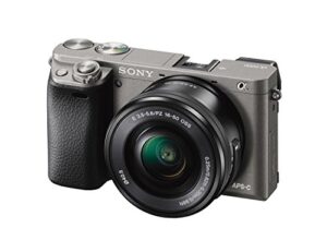 sony alpha a6000 mirrorless digital camera with 16-50mm lens, graphite (ilce-6000l/h)