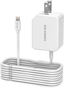 (mfi apple certified) galvanox 1-pc lightning fast iphone wall charger plug for iphone 11/12/13/14 pro max (20w pd technology)