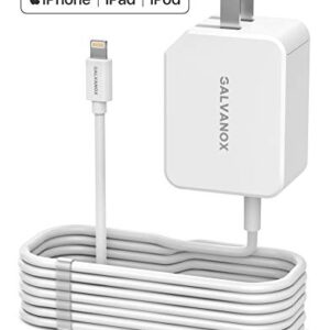 (MFi Apple Certified) Galvanox 1-PC Lightning Fast iPhone Wall Charger Plug for iPhone 11/12/13/14 Pro Max (20W PD Technology)