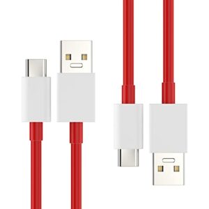 7.3a for oneplus charging cable type c,warp charger supervooc fast charge cable for oneplus 11 10 pro 9 10t 9r 10r 8t 8 7t 7 6 6t 5t nord n20 se n10 n300 ce 2 lite 2t n100 n200 usb c cord 3ft 2pack