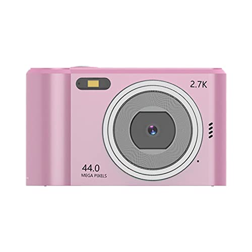 New 44 Million Student Digital Camera, 2.4 Inch High-definition Child Student Card Camera 16 Times Digital Zoom Electronic Anti-Shake Face Detection,Gifts for Students Teens Adults Girls Boys (Pink)