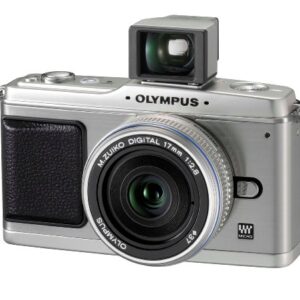 Olympus PEN E-P1 12.3 MP Micro Four Thirds Interchangeable Lens Digital Camera with 17mm f/2.8 Lens and Viewfinder (Silver)