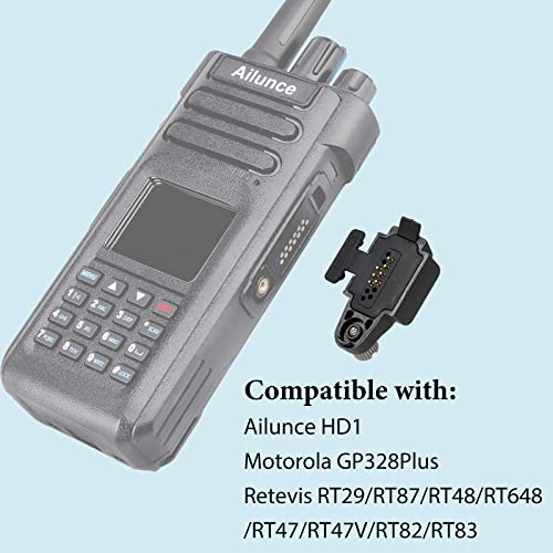 Retevis Audio Adapter to 2 Pin Connector Walkie Talkies Earpiece Compatible RT29 RT87 RT48 RT47V RB46 RT83 Ailunce HD1 Motorola GP328Plus 2 Way Radio(1 Pack)