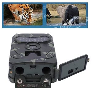 Trail Camera, 20MP Photo Resolution Infrared Motion Camera IP56 0.8S Photo Taking Time Long Service Life 1080P High Definition for House Monitoring