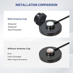 Anina NMO Antenna Mount Cap with O Ring Seal Dust Weather Rain Cover 2-Pack