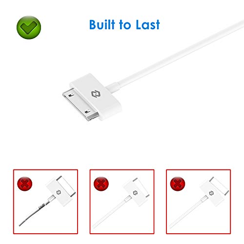 JETech USB Sync and Charging Cable Compatible iPhone 4/4s, iPhone 3G/3GS, iPad 1/2/3, iPod, 3.3 Feet, 2-Pack