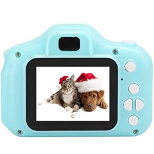 kid digital video camera,mini cute children cameras,portable kid camera toy with 2.0intft color eye-friendly and clear screen,smart camera for boys girls’ birthday gifts (green)