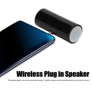 Mini Stereo Speaker,New DIY Pillow Speaker, Unique Soft Sound Portable Speaker, Portable Plug in Speaker with 3.5mm Aux Audio Input, for Mobile Phones and Tablets(Black)