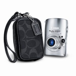 canon powershot sd990is 14.7mp digital camera with 3.7x optical image stabilized zoom coach kit (silver)