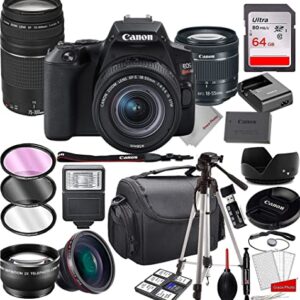Rebel SL3 DSLR Camera with 18-55mm is STM Zoom Lens & 75-300mm III Lens Bundle + 64GB Memory, Case, Tripod, Filters and More