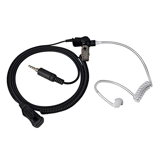 UAYESOK Waterproof Acoustic Tube Walkie Talkie Earpiece with Mic PTT 3.5mm Screw Thread Headset for Yaesu VX-6 VX-6R VX-7R VX-170 FT-270 Standard Horizon HX210 HX400 HX750S HX870 HX890