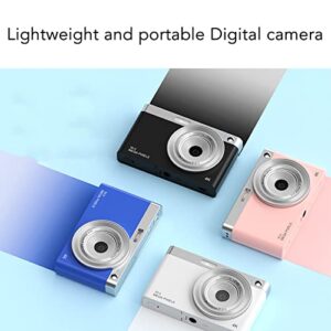 4K Digital Camera, 16X Zoom 50MP AF Autofocus Vlogging Camera, 2.88in IPS HD Mirrorless Camera with Battery, LED Fill Light Portable Mini Compact Camera for Macro Shooting, Teens, Students(White)