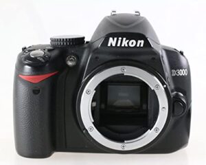 nikon d3000 10.2mp digital slr camera body (kit box no lens included) – international version (no warranty)