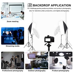 Lidlife 10 x 10 ft White Backdrop Background for Photography, Wrinkle-Resistant Photography Backdrop Background with 4 Backdrop Clip, Polyester Fabric Chromakey White Screen for Video Studio Photo