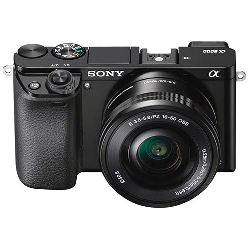 Sony Alpha a6000 Mirrorless Digital Camera with 16-50mm + 55-210mm Lenses with 2X 64GB Memory Card -International Model