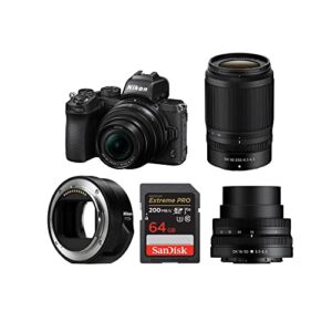 nikon z 50 dx-format mirrorless camera w/nikkor z dx 16-50mm & 50-250mm vr lens