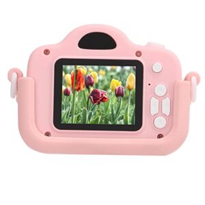 ciciglow kids camera, 200w rear len 4 x magnification removable silicone sleeve for boys&girls children toddler(pink)