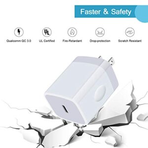 20W USB C Wall Charger Cube 4A Single Port Wall Plug Travel Fast Charging Block Box Adapter for Samsung Galaxy A12 A11 A21 A13 A53 5G,A73 S22 S21 A01 A52 A42 A03S A02S,Z Fold 4/Flip 3; iPhone 14 13,12