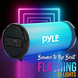 Pyle Wireless Portable Bluetooth Boombox Speaker - 100Watt Hi-Fi Rechargeable Boom Box Speaker Portable Music Barrel Loud Stereo System with AUX Input, MP3/USB/SD Port, Fm Radio, 2" Tweeter -PBMSPRG3