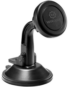wixgear universal magnetic car mount holder, windshield mount and dashboard mount holder for cell phones with fast swift-snap technology (new version dashboard mount)