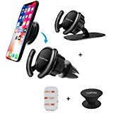 loyaforba clip car mount compatible car users – loyaforba 360° rotation air vent car out stand and dashboard sticker holder for gps navigation compatible with phone max/x/8, note 8/s9+