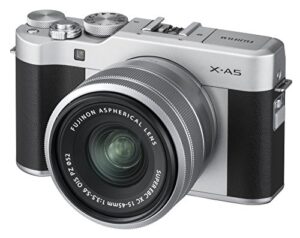 fujifilm x-a5 mirrorless digital camera w/xc15-45mmf3.5-5.6 ois pz lens – silver