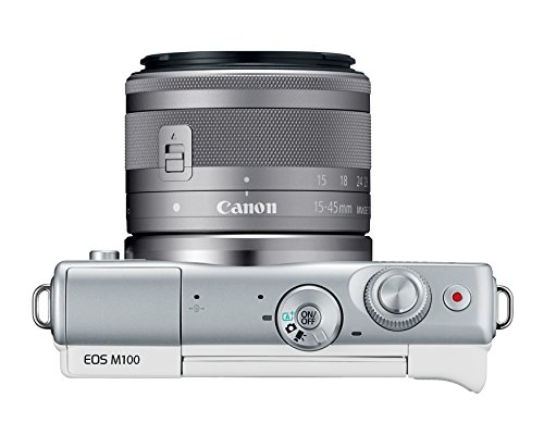 Canon EOS M100 Mirrorless Camera w/ 15-45mm Lens - Wi-Fi, Bluetooth, and NFC Enabled (White)