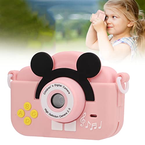 01 02 015 Kids Digital Camera, Multifunctional Comfortable 600mAh Rechargeable ABS Mini Digital Children Camera High Definition for Kids for Gifts(Pink)