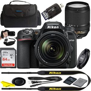 d7500 dslr camera kit with 18-140mm vr lens | built-in wi-fi buzz-photo essential accessories bundle (international version) (no warranty)