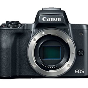 Canon EOS M50 Mirrorless Digital 4K Vlogging Camera with Dual Pixel CMOS Autofocus, DIGIC 8 Image Processor, Built-in Wi-Fi, NFC and Bluetooth technology, Body, Black