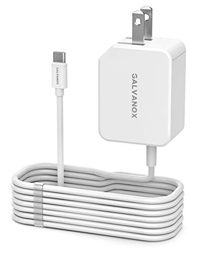 Galvanox Rapid Charger for All Google Pixel Models | Wall Plug Travel Adapter with Folding Prongs | Built in USB-C Cable for Pixel 2,3,3a,4,4XL,4a, 5G,5/5a/6/6a/7/7 Pro (PD 18W Output)