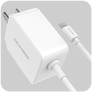 Galvanox Rapid Charger for All Google Pixel Models | Wall Plug Travel Adapter with Folding Prongs | Built in USB-C Cable for Pixel 2,3,3a,4,4XL,4a, 5G,5/5a/6/6a/7/7 Pro (PD 18W Output)