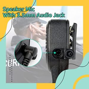 Retevis RT85 Shoulder Speaker Microphone with 3.5mm Audio Jack,Walkie Talkie Speaker Mic Compatible RT22 RT68 RT21 RB87 RB26 RT86 RB85 RT81 RB37 RB26 RT3S Baofeng BF-F8HP UV-5R(1 Pack)