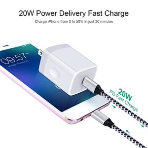 20W PD Fast USB C Wall Charger Block Compatible iPhone 14 13 12 11 Mini Pro Max Plus SE XS XR X 8 Pad, Samsung, Pixel 7 6, 2Pack USB C Power Adapter Charger Plug Brick Cube Type C Charging Box Base