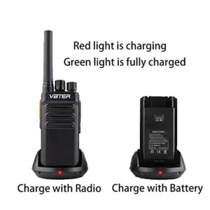 VBTER Walkie Talkies Rechargeable with Earpieces Mic, Two-Way Radios Long Range USB Cable Charging 14 Channel Handheld Transceiver Walky Talky（2 Pack）