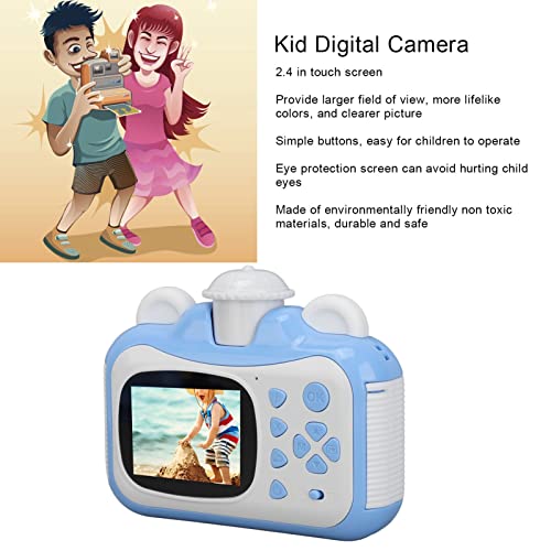 Honio Kid Digital Camera, High Resolution Large Viewing Kid Instant Camera Video Recording Lens Rotatable 2.4in Touch Screen for Birthday