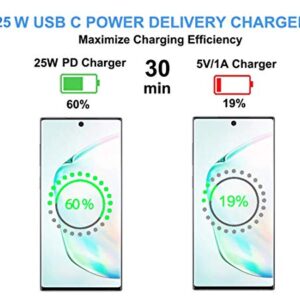 Samsung USB-C Super Fast Charging Wall Charger-25W PD Charger Adapter with Type-C Cable(5ft) for Samsung Galaxy S22/S22 Ultra/S22+/S21/S21+/S21 Ultra/S20/S20+/S20 Ultra/Note 20 Ultra（White）