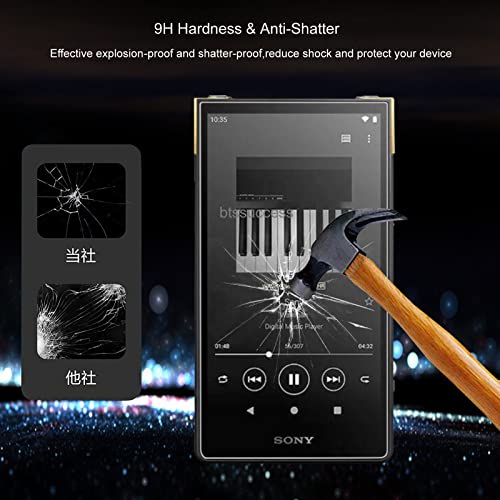 AudioPartner 9H Scratch-Proof Premium Front LCD Screen Protector Guard Tempered Glass Protective Film for Sony Walkman NW-ZX700 NW-ZX706 NW-ZX707 (1pc)