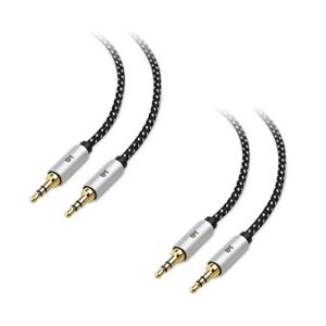 cable matters 2-pack 3.5mm audio cable 6 ft (3.5mm aux cable/aux cord, headphone cable, audio cable 3.5mm male to male) – 6 feet / 1.8 meters