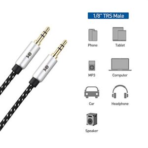 Cable Matters 2-Pack 3.5mm Audio Cable 6 ft (3.5mm Aux Cable/Aux Cord, Headphone Cable, Audio Cable 3.5mm Male to Male) - 6 Feet / 1.8 Meters