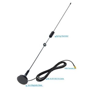 2-Pack 16.5 Inch Dual Band Ham Radio Antenna VHF UHF 136-174MHz 400-470MHz Magnetic Base SMA Female Antenna Handheld Two Way Radio Antenna for BaoFeng UV-5R UV-82 BF-888 BTECH F8HP by LUITON