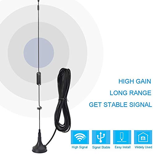 2-Pack 16.5 Inch Dual Band Ham Radio Antenna VHF UHF 136-174MHz 400-470MHz Magnetic Base SMA Female Antenna Handheld Two Way Radio Antenna for BaoFeng UV-5R UV-82 BF-888 BTECH F8HP by LUITON