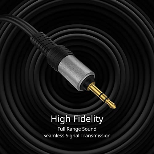 TNP Premium Gold Plated 3.5mm Audio Cable (6 Feet) - Male to Male AUX Auxiliary Stereo Headset Jack Adapter Wire Cord Plug Connector for iPhone iPod iPad, Android Smartphone Tablet, Home Car System