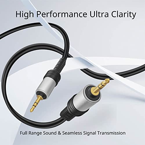 TNP Premium Gold Plated 3.5mm Audio Cable (6 Feet) - Male to Male AUX Auxiliary Stereo Headset Jack Adapter Wire Cord Plug Connector for iPhone iPod iPad, Android Smartphone Tablet, Home Car System