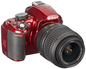 nikon d3100 digital slr camera with 18-55mm nikkor vr lens – red (international model no warranty)