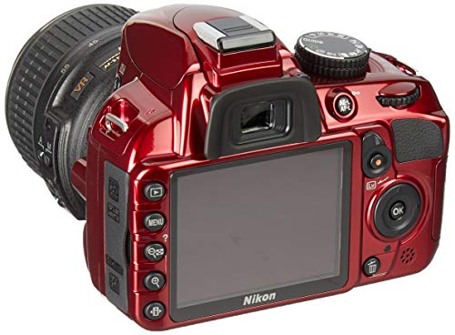 Nikon D3100 Digital SLR Camera with 18-55mm NIKKOR VR Lens - Red (International Model no Warranty)